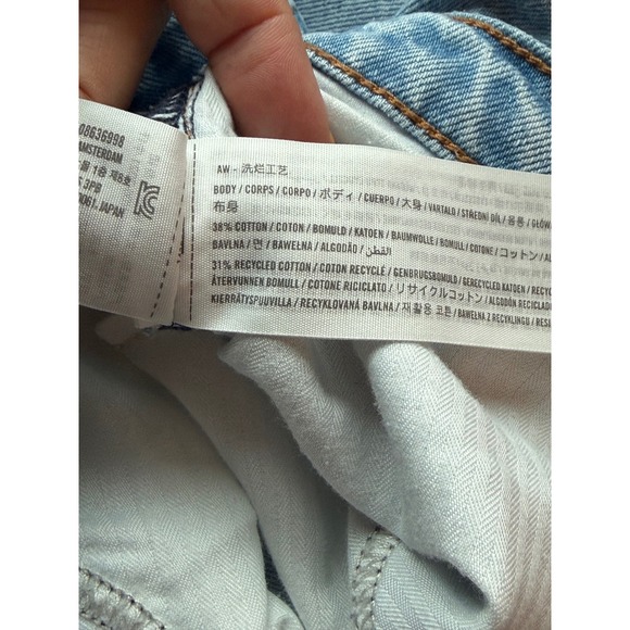 Abercrombie & Fitch Women's Blue denim Skirt with Front Slit Sz 31/12P - Picture 6 of 7